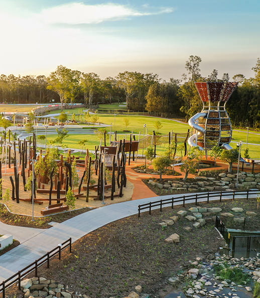 Gainsborough Greens aerial view of park